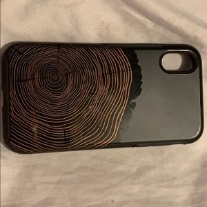 iPhone XR pink and black otter box phone case